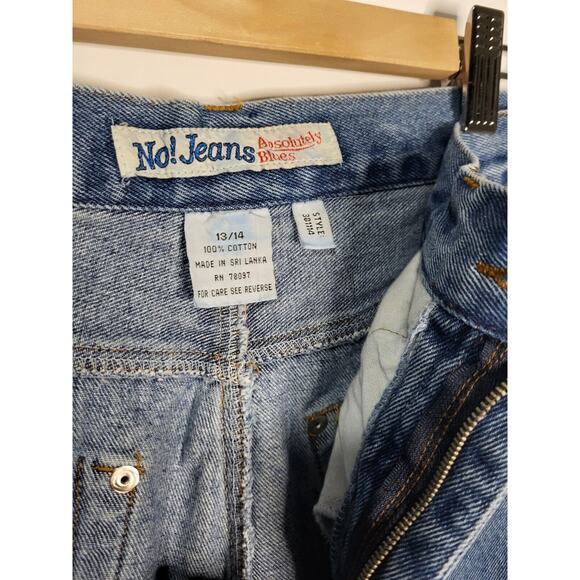 Rare Vintage NO! ABSOLUTELY BLUES Jeans Denim Size 13/14 Plaid, Retro, 1980s - Picture 8 of 11